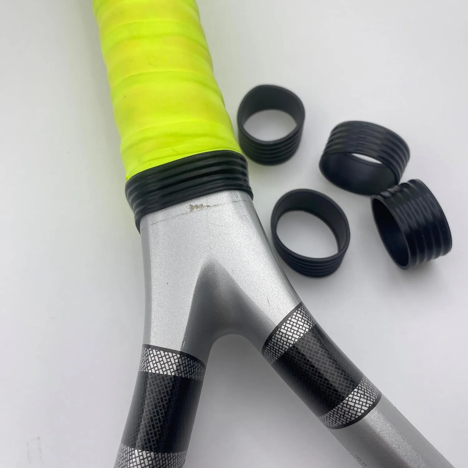15 Colors Available Good Elasticity 8-45 Pcs Tennis Racket/Pickleball Paddles/Squash Silicone Ring Racket Grip Bands Rubber Ring,Grip Finishing Ring/Racquet Grips Overgrip