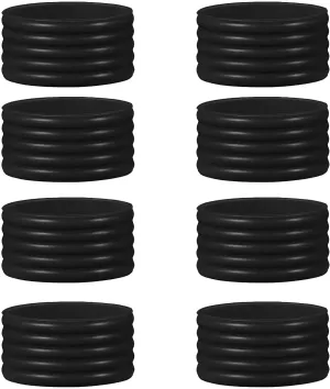 15 Colors Available Good Elasticity 8-45 Pcs Tennis Racket/Pickleball Paddles/Squash Silicone Ring Racket Grip Bands Rubber Ring,Grip Finishing Ring/Racquet Grips Overgrip