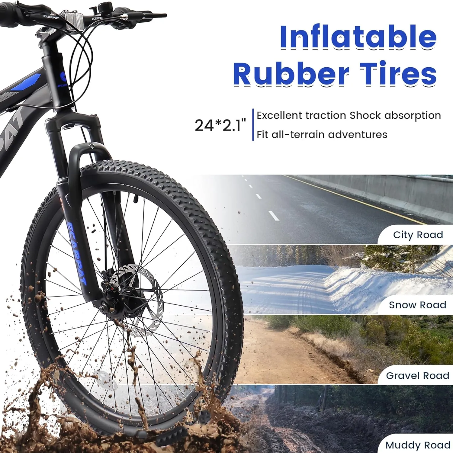 24 Inch Mountain Bike Boys Girls, Dual Full Suspension Children Bicycle to School, 21-Speed Kids Bike for 10  Years Old, Gift for Your Kids.