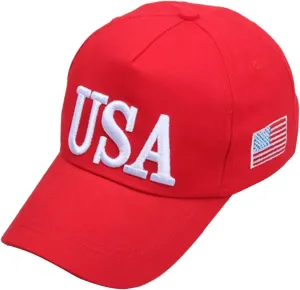 4th of July Baseball Cap Unisex American Flag Hat USA Embroidery Distressed Washed Cotton Caps USA Dad Hats