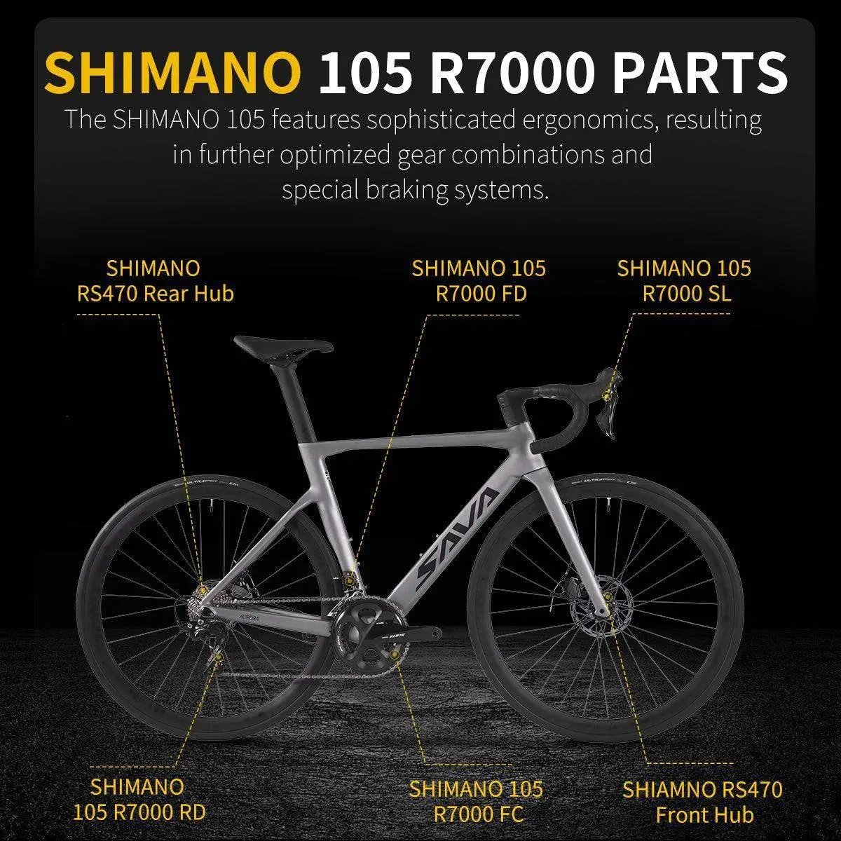 A7 Full Integrated Carbon Fiber Bike 22S