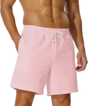 AIMPACT Mens Cotton Shorts 7'' Inseam Sweat Workout Gym Shorts Above Knee Jogger Lounge Casual Shorts with Pockets