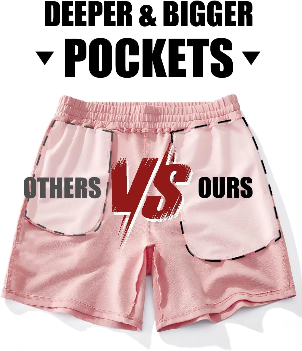 AIMPACT Mens Cotton Shorts 7'' Inseam Sweat Workout Gym Shorts Above Knee Jogger Lounge Casual Shorts with Pockets