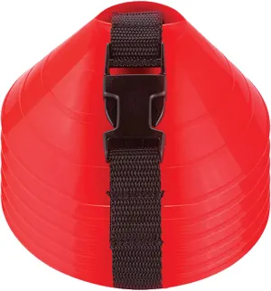 American Challenge Large Disc Cones with Carry Strap  Durable Training Equipment for Sports and Athletic Drills