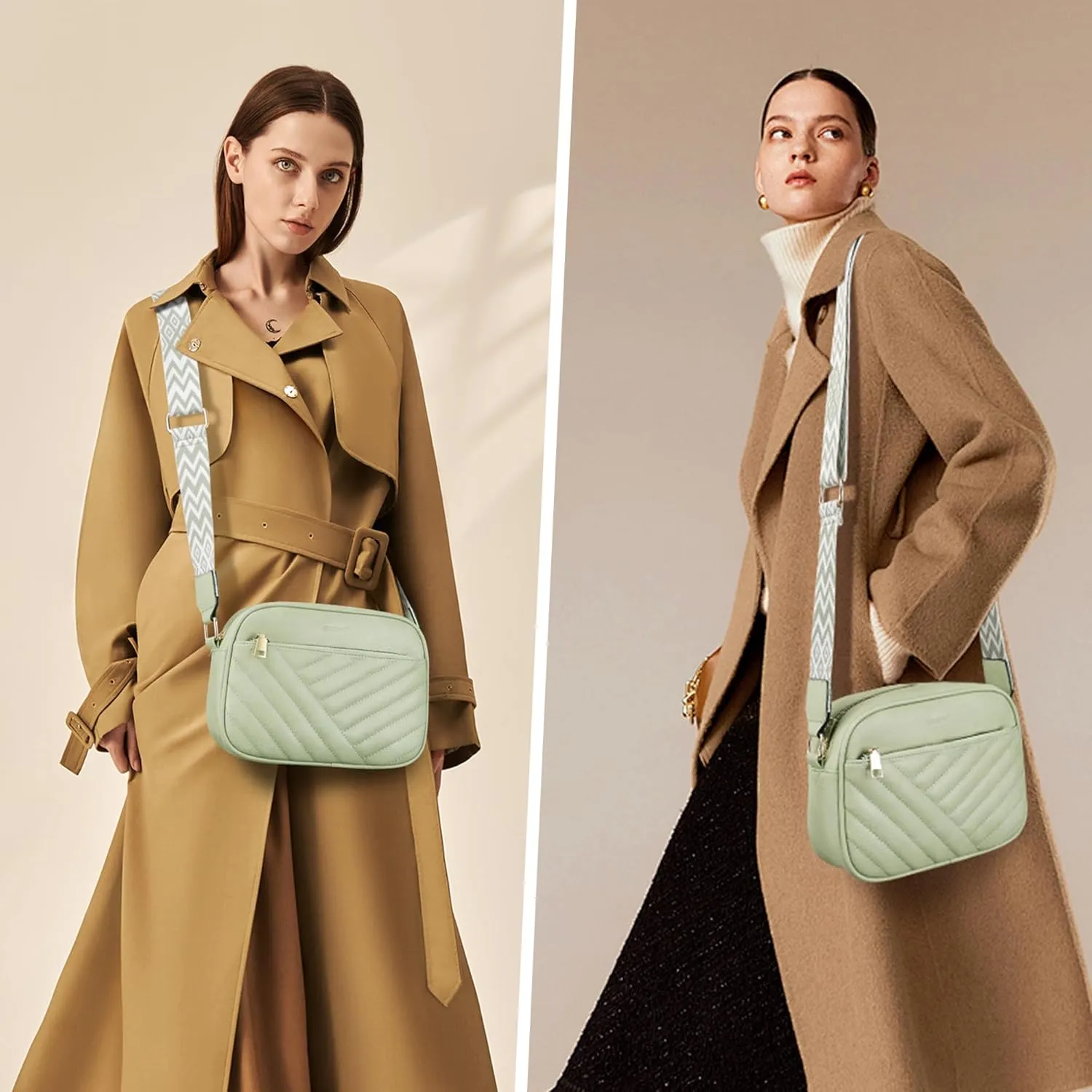 Crossbody Bags for Women Purses for Women Vegan Leather crossbody purse Handbags with Ajustable Strap