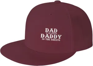 Dad in The Streets Daddy in The Sheets Hat Adjustable Snapback Flat Bill Hats Funny Baseball Cap Men Women