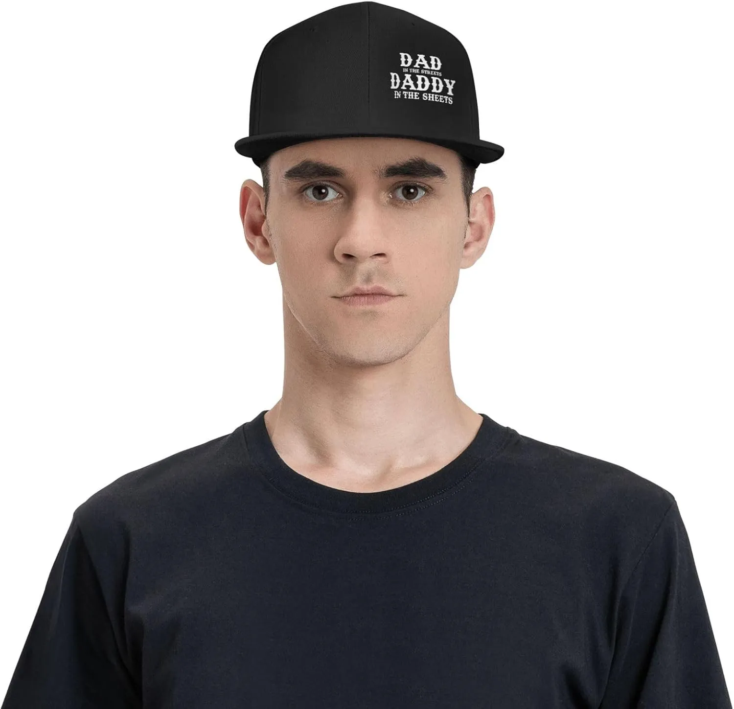 Dad in The Streets Daddy in The Sheets Hat Adjustable Snapback Flat Bill Hats Funny Baseball Cap Men Women
