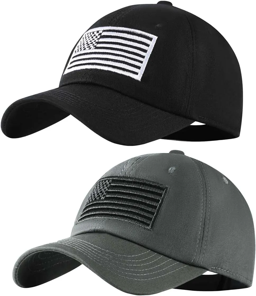 GEANBAYE American Flag Hats for Men Women Low Profile USA Baseball Cap Outdoor Dad Hat