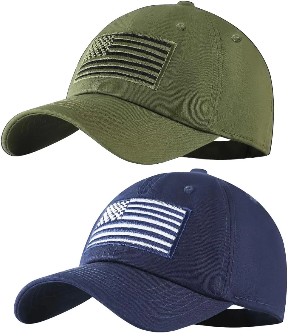 GEANBAYE American Flag Hats for Men Women Low Profile USA Baseball Cap Outdoor Dad Hat