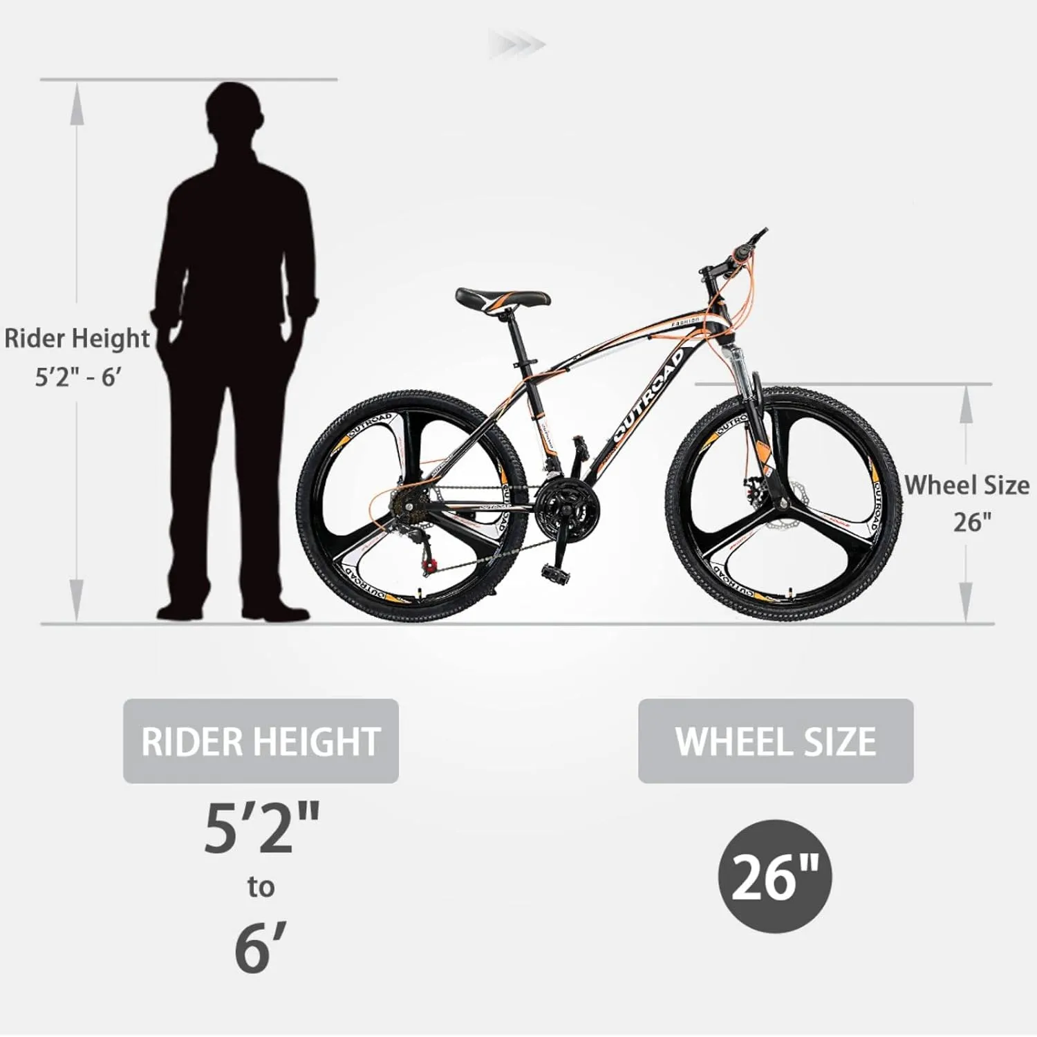 Hardtail Mountian Bikes with 7/21 Speeds Drivetrain, 26 Inch Wheel Mountian Bicycles with Front Suspension, Widened Frame Commuting Bikes with V/Dual Disc Brakes