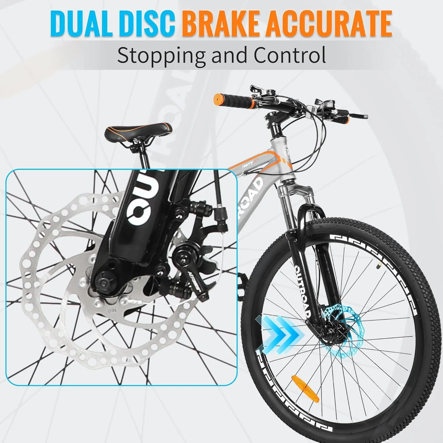 Hardtail Mountian Bikes with 7/21 Speeds Drivetrain, 26 Inch Wheel Mountian Bicycles with Front Suspension, Widened Frame Commuting Bikes with V/Dual Disc Brakes