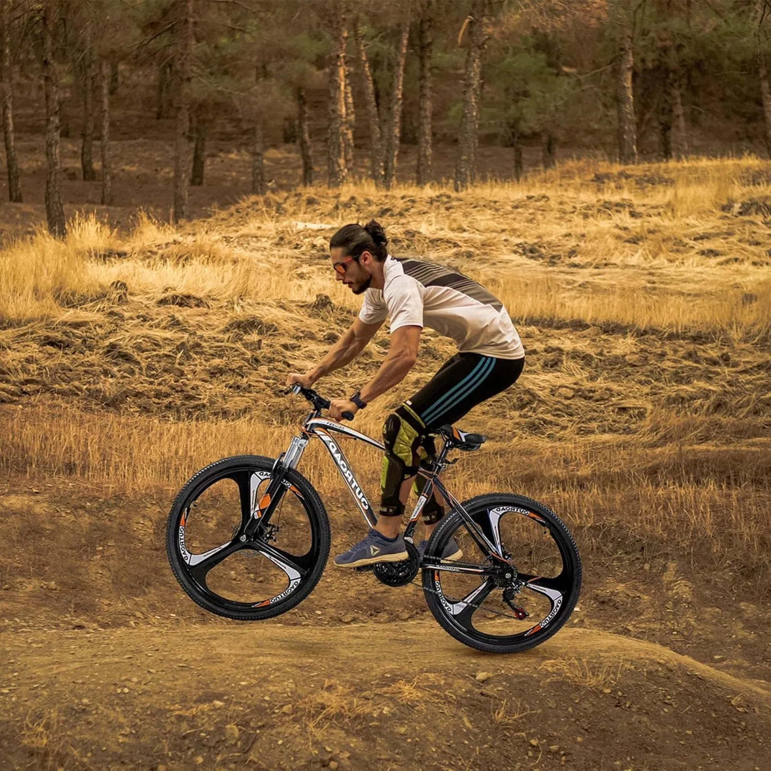Hardtail Mountian Bikes with 7/21 Speeds Drivetrain, 26 Inch Wheel Mountian Bicycles with Front Suspension, Widened Frame Commuting Bikes with V/Dual Disc Brakes