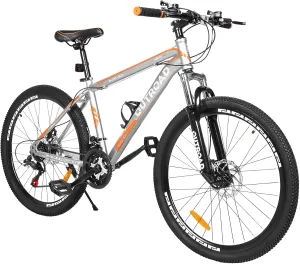 Hardtail Mountian Bikes with 7/21 Speeds Drivetrain, 26 Inch Wheel Mountian Bicycles with Front Suspension, Widened Frame Commuting Bikes with V/Dual Disc Brakes