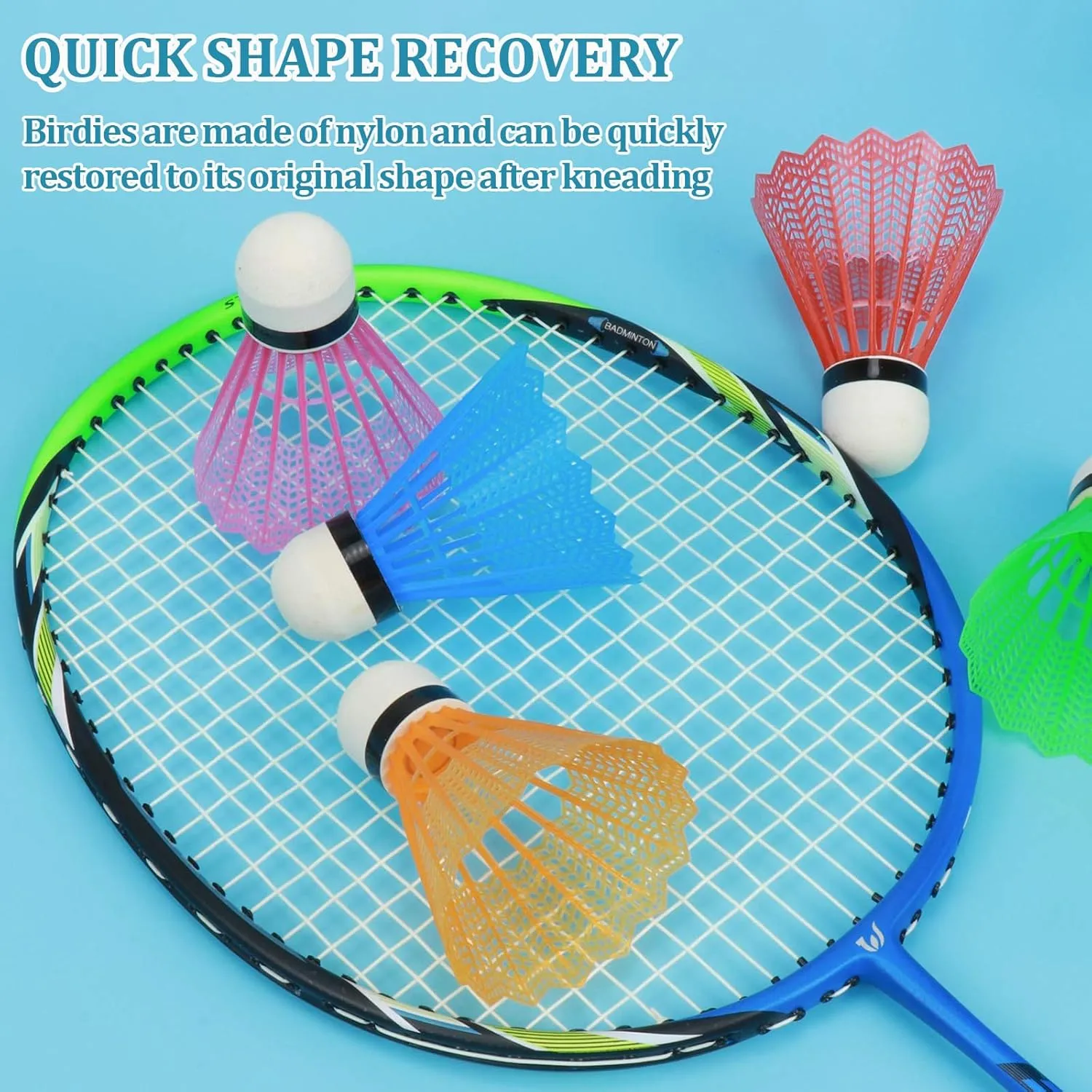 Hysagtek 12 Pcs Badminton Shuttlecocks Badminton Birdie, Indoor Outdoor Sport Ball Training Exercise Gym Fitness Game