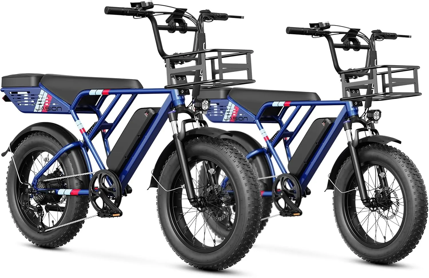 Jasion RetroVolt Electric Bike for Adults,1500W Peak Motor & 30MPH & 70Miles Electric Dirt Bike,Dual Suspension Ebikes for Adults, 20" Fat Tire Ebike with 48V 13Ah Battery Electric Mountain Bike