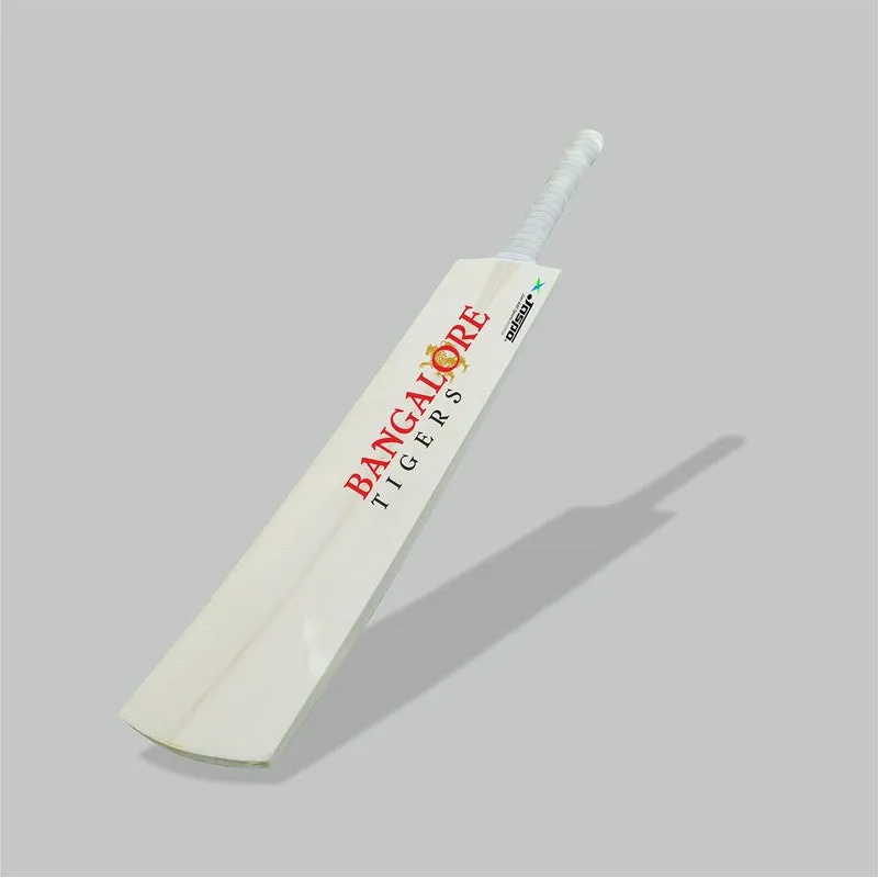 Jaspo Wood Bangalore Tigers Scoop Cricket Set (1 Poplar Wood Willow Bat, 1 T-20 Cricket Ball) | 15  Years
