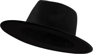 jingsha Fedora Hats for Men & Women Wide Brim Fedora Felt Panama Hat Men's Dress Hats with Belt Buckle
