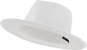 jingsha Fedora Hats for Men & Women Wide Brim Fedora Felt Panama Hat Men's Dress Hats with Belt Buckle