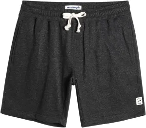 maamgic Mens Sweat Shorts 7" Above Knee Workout Gym Shorts Lounge Shorts with Zipper Pockets