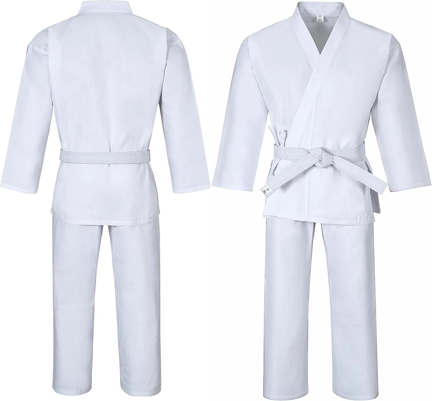 MACS Karate gi Martial Arts Elastic Drawstring Karate Uniform For Kids & Adult Lightweight Student Gi with Free Belt