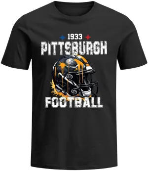 Mens City Crew Neck Shirts Football Short Sleeve T-Shirt Apparel, Gifts for Men Women, Team City Pride Tailgating T Shirt.