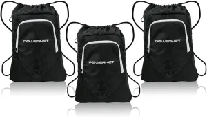 PowerNet Deluxe 2.0 Drawstring Backpack, Large Main Pocket with Zippered Pockets, Durable Drawstring Bag, Perfect Travel or Sports Bag with Cinch Close Straps
