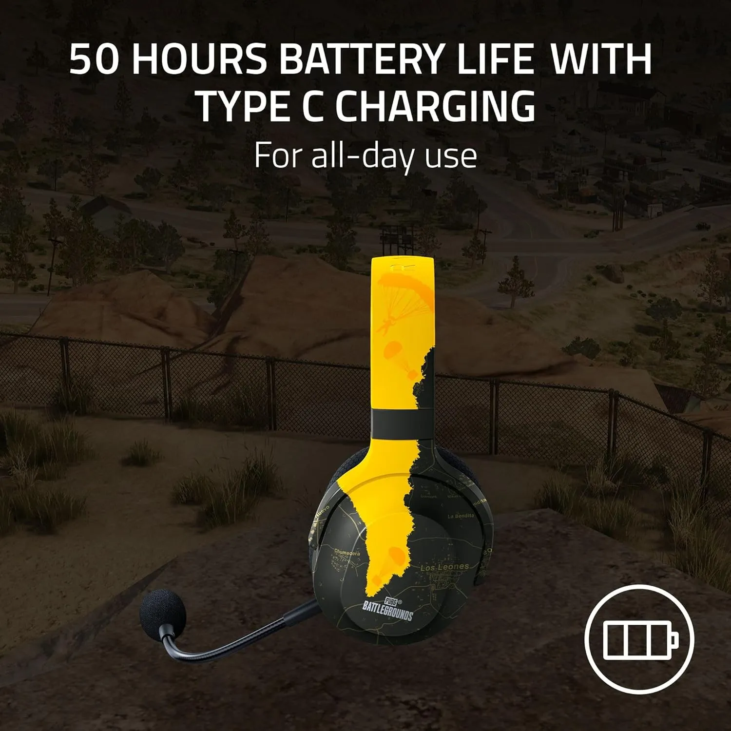 Razer Barracuda X Wireless Gaming & Mobile Headset (PC, PlayStation, Switch, Android, iOS): 2.4GHz Wireless   Bluetooth - Lightweight - 40mm Drivers - Detachable Mic - 50 Hr Battery - PUBG Edition