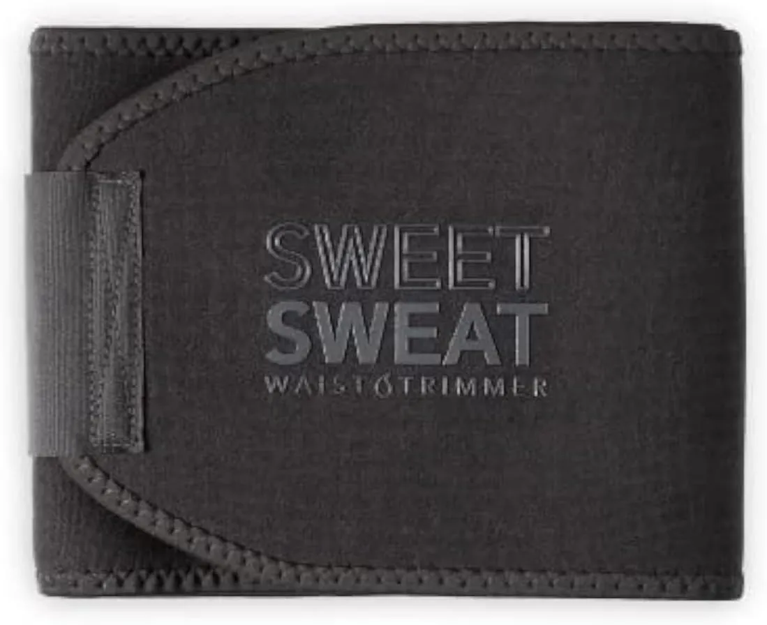 Sports Research Sweet Sweat Waist Trimmer - Premium Sweat Enhancing Fitness Belt for Women & Men - 5 Adjustable Sizes