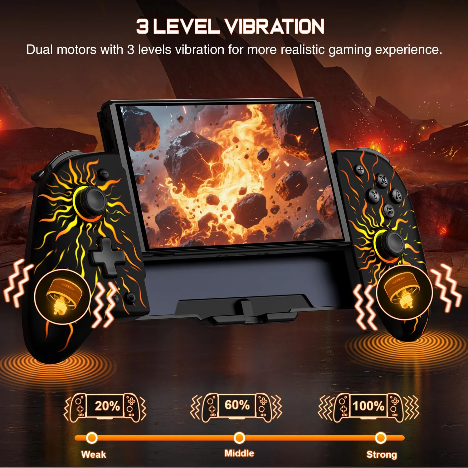 Switch Controllers, Hall Effect Handheld Wireless Switch Controller for Nintendo Switch Controller/OLED, One-Piece Joypad Switch Remote with Programmable/Dual Vibration/TURBO/Wakeup